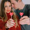 Swirl Multicolor Heart Lollipop,Heart Design,Party Bag Fillers,Individually Wrapped,30-Pack (EXP 10/15/26)