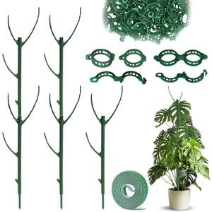 5pack Adjustable Plant Support Pole  Stackable Indoor/Outdoor Support Pole with Clamps, Suitable for Supporting Monstera and Climbing Plants, Garden Accessories, Perfect Replacement for Plant Stakes
