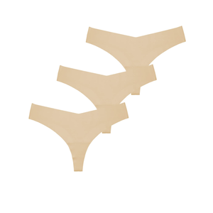 Women's Underwear Seamless Thong T Back Panty Cotton Breathable Thongs Panties for Women 6 Pack
S