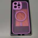 CANSHN Magnetic Compatible with iPhone 16 Pro Max Case, Upgraded [Full Camera Protection] [Compatible with Magsafe] [Translucent Matte] Shockproof Protective Phone Cover 6.9 Inch - Pinkish Purple