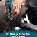 oneisall Cat Clippers for Matted Hair, 5-Speed Quiet Cat Grooming kit, Cordless Pet Shaver for Long Hair,Waterproof Pet Hair Trimmer, Pet Clippers for Cats(Green)