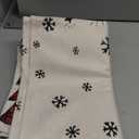 GEEORY Christmas Table Runner 13x72 Inch, Xmas Tees Snowflakes Holiday Decorative Farmhouse Table Decoration for Kitchen Dinning, Indoor Outdoor Dinner Party Decor (Red & Black) GT165-72