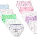 Hanes girls And Toddler Underwear, Cotton Knit Tagless Brief, Hipster, and Bikini Panties, Multipack (Colors May Vary) 4-6T