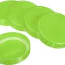 PATIKIL 86mm / 3-1/2" Wide Mouth Plastic Mason Jar Lids, 1Set/10 Pack Canning Jars Caps with Silicone Sealing Ring for Kitchen Storage, Green