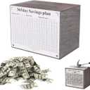 Piggy Bank for Adults-Money Bank.Suitable for Honeymoon Trips, College Funds, Car Funds. Help Budget and Save Must Break to Access Money. Gray