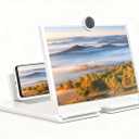 Screen Magnifier,3D HD Mobile Phone Magnifier Projector Screen Enlarger for Movies, Videos,Foldable Cell Phone Stand with Screen Amplifier,Supports All Smartphones 10 inch (White)