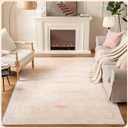 ISTANA Area Rug 6×9 for Living Room Soft Machine Washable Low Pile Area Rugs Vintage Boho Bedroom,Dinner Room Non-Slip Carpet Rug- Light Pink