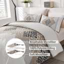 Dintszyayue Boho Quilt California King Size,3 Piece Aztec Texture Bedspread Coverlet Set Khaki Soft Quilt Set Lightweight Bedding Set Geometric Bohemian Bedspread with 2 Pillowcases(Khaki,96"x112")