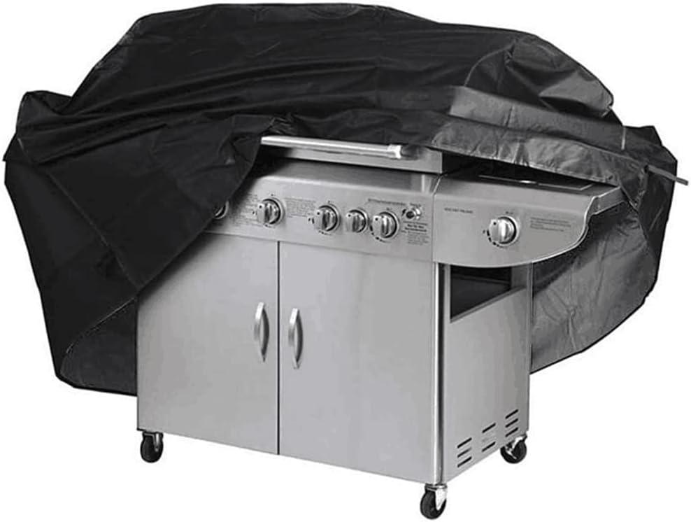 BBQ Grill Cover, 75 Inch Waterproof Burner Gas Grill Cover, Patio Barbecue Grill Cover for Char Broil, Windproof & UV-Resistant, Gas Smoker Cover with Adjustable Drawstring (75x28x46inch)