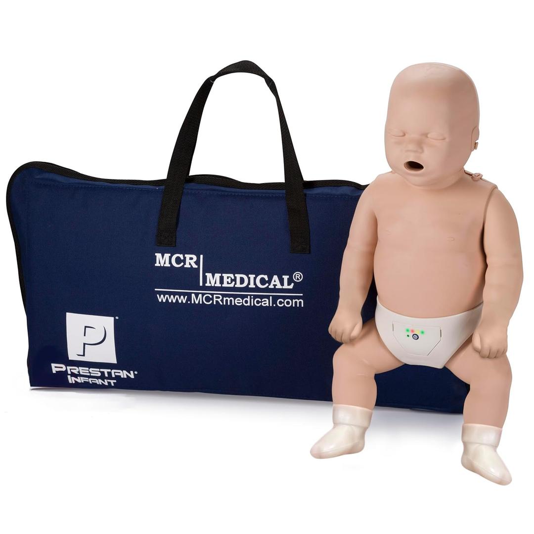 Prestan Infant CPR Training Manikin with Rate Monitor, Medium Skin, MCR Medical