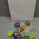 Zomiboo 24 Pcs Tic Tac Toe Game Party Favor Birthday Goodie Bag Easter Basket Stuffers Keychains for Kids 8-12 Classroom Prize Treasure Chest Carnival Prize Box Exchange Gift for Girl Boy (6 Color)