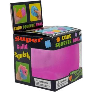 Premium Big Block Cube Sensory Toy with a Super Solid Squish Nice Square Shape Anxiety Sensory Squishy Fidget Toy Ice Cube Slow Rise (Purple)