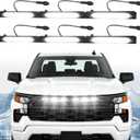 LED Front Grille Lights Fits for 2022-2026 Silverado 1500 WT Custom Trail Boss Custom Grill Lights Front Bumper Light for Chevr y Silverado 1500 Accessories 84692656 (White)