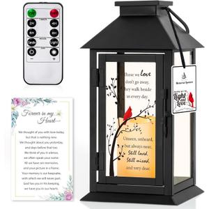 Memorial Lantern Bereavement Gifts in Memory of Loved One Memorial Gifts for Loss of Mother Loss of Father Remembrance Sympathy Gifts for Loss of Loved One with LED Candle and Remote (Those We Love Dont Go Away)