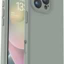 Vooii Compatible with iPhone 16 Pro Case, Liquid Silicone Upgrade [Camera Protection] [Soft Anti-Scratch Microfiber Lining] Shockproof Phone Case for iPhone 16 Pro 6.3 inch - Calke Green