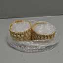 2 Pack Wicker Rattan Woven Tea Light Candle Holder Kit Rustic Handcraft Rattan Woven Candle Holder with Glass Cup Vintage Tealight Farmhouse Votive Candlestick Decor for Dining Wedding
