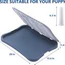Pee Pad Holder, Indoor Potty Tray for Puppy and Small Size Dog with Pee Wall, Non-Skid Feet, 20 * 15.4 * 1.4 inch (Large)