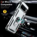 LUMARKE for Google Pixel 8 Pro Case with Screen Protector,Pass 16ft. Drop Tested Military Grade Protective Phone Cover with Magnetic Ring Kickstand Compatible with Car Mount Holder Silver