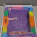 SEYMAC stock for iPad Air 11 inch Protective Case M3 2025/ M2 2024 (Air 7th/6th Generation), Heavy Duty Case with Screen Protector, Pencil Holder, Rotating Stand, Hand Strap, Shoulder Strap, Purple