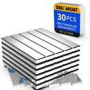 SRENMSMT Powerful Neodymium Bar Magnets, 30 Pack Rare Earth Magnets, Heavy Duty Magnet, Rectangular Magnets, Small Magnet Strong for Fridge, DIY, Garage, Kitchen, Science, Craft, Office-60x10x5mm