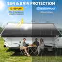 RV Awning Fabric Replacement 23'2"– 19.5oz Heavy Duty Vinyl Camper Awning, Waterproof & UV-Resistant Universal Canopy for RV, Motorhome, Trailer (Black Fade, 24FT)