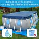 16 Pack Pool Cover Weights with Hooks, Above Ground Pool Cover Weights, Leakproof Swimming Pool Cover Hanging Bag Heavy Duty PVC Pool Water Bags, Antifreezing Winter Pool Cover Weights (Light Blue)