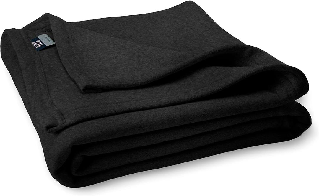 MV Sport Lightweight Sweatshirt Blanket Throw  Warm & Cozy, Breathable Oversized Fleece Knit, Couch, Bed, Travel, Cold Nights, and Outdoors  Soft Light Weight Blanket 54" x 84" Charcoal