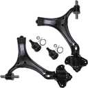 Detroit Axle - Front Lower Control Arms Kit for 2013-2017 Honda Accord 2015-2019 Acura TLX, 2 Lower Control Arms 2 Lower Ball Joints 2016 Replacement (4CS48058/4PC)