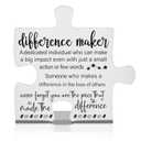 2 x Difference Maker Desk Sign for Teacher Nurse Coworker Volunteer, Appreciation Thank You Gift for Women Men Friends Retirement, Promotion, Graduation Motivational Office Decor Plaques PD001