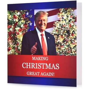 10 Pcs VIVIKEN Funny Trump Christmas Card, Humor Donald Trump Merry Christmas Cards for Women Men, Trump Xmas Greeting Card for Husband Wife, Trump Christmas Gifts Cards for Her Him Fans Friends