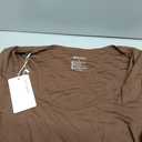 FOREYOND Plus Size Bodysuits for Women Long Sleeve Scoop Neck Bodysuit Sexy One Piece Body Suit Tops (XX-Large, Coffee)