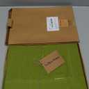 Solino Home Linen Napkins Set of 4 - Classic Hemstitch 100% Pure Linen Avocado Green Dinner Napkins Cloth 20 x 20 Inch for Summer - Handcrafted and Machine Washable