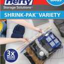 Hefty Shrink-Pak Vacuum Storage Bags - Space Saver for Under Bed Storage, Clothing and Comforters, Odor Resistant, 3X More Storage Space - 3 Large, 3 XL Bags