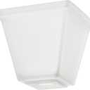 Aspen Creative 23662-64-3,Frosted Square Tapered Glass Shade For Lighting Fixture/Vanity Light/Wall Light/Pendent,Size:5-3/8"W x 5"H,Center Hole:1-5/8",Set of 3