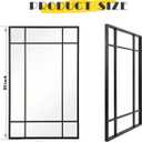 Window Pane Wall Mirror,20"x30" Decorative Grid Farmhouse Wall Mirror