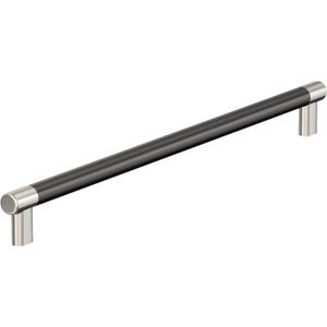 Amerock BP54041PNGM | Polished Nickel/Gunmetal Appliance Pull | 18 inch (457mm) Center-to-Center Cabinet Handle | Esquire | Furniture Hardware