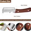 2 Packs Premium Vegetable Peeler with Wooden Handle and Bottle Opener, Multi-Functional Kitchen Gadgets Tool for Fruit Pumpkin Potato Carrot Veggie