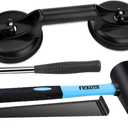 4-Piece Floor Gap Fixer Tool Set with Aluminium Suction Cup & Rubber Mallet Hammer, Fixer Tool for Laminate Floor Gap RepairDo not use on scraped or uneven floors (4-PIECE)