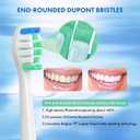 Replacement Toothbrush Heads Compatible with Philips Sonicare10 Pack Soft Replacement Electric Brush Head for 4100 5100 6100 HX9023/65 W Optimal Plaque Control Snap-on System