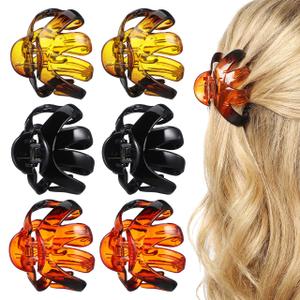 6-Pack Octopus Hair Clips for Women, 1.8" Medium Claw Clips, Strong Hold Non-Slip Spider Jaw for Fine Hair & Half-Up Styles