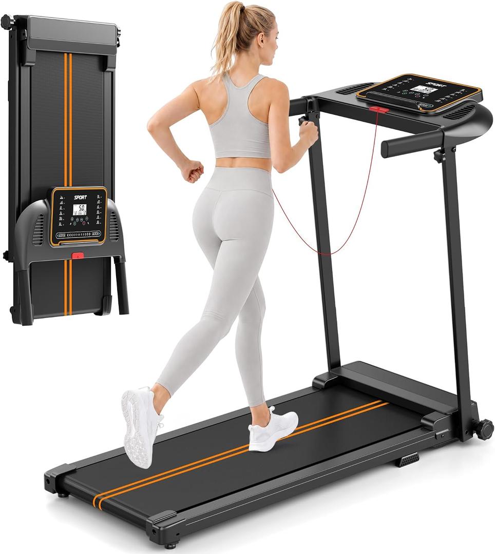 Treadmills for Home Walking Pad - Foldable Treadmill Under Desk with Handle Bar 0.6-6.2 MPH Portable Folding Pads Compact Running Machine Quiet Lightweight | Under Desk, 0.6-6.2 MPH, Portable Folding, Compact Running Machine, Quiet Lightweight