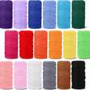 Macrame Cord 3mm x 590 Yards, 18 Rolls Natural Colored Macrame Cotton Supplies 4 Strand Twisted Cotton Cord Rope for DIY Knitting Crafts Knitting Plant Hangers Wedding Decor