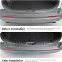 Interior Rear Bumper Protector for Toyota RAV4 2025 2024 2023 2022 2021 2020 2019 Accessories Stainless Steel Rear Bumper Guard Trunk Sill Protector (Black Brushed)
