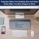 TSJ OFFICE Desktop Whiteboard Dry-Erase-Board - Computer Keyboard Stand White Board Surface Pad with Drawer, Desk Organizers with Accessories for Office, Home, School Supplies - Complete Grey