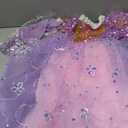 Purple Dress Princess Costume Girls Dress Up for Birthday Party Christmas Theme Outfit Accessory (9-10 Years)