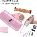 Pointe Shoe Bag Breathable Mesh Ballerina Dance Bag for Soft Sole with Zipper Ballet Accessories for Girls (Mesh Zipper, Pink)