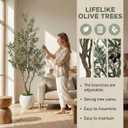 8ft Faux Olive Tree Artificial Indoor,Fake Olive Tree with Pot,Large Olive Branches and Lifelike Fruits,for Home Office House Living Room Decor