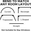 Aluminum Flexible Ceiling Curtain Track – 3ft-13.1ft / 4m Bendable Wall/Ceiling Mount Rail, Smooth Glide System for Bay Windows, RVs, Room Dividers, Showers – Easy Install & Custom Fit