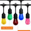 25 Pack S14 Colored LED Light Bulb 2 Watt Multi-Color String Light Bulbs Plastic Shatterproof E26 Base LED Filament Outdoor Replacement Christmas Light Bulbs(Red Green Blue Pink Yellow)