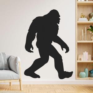 Large Bigfoot Wall Decal 60 x 42 Inch Sasquatch Big Foot Silhouette Peel and Stick Wall Decals for Office Home Decor Gifts for Sasquatch Bigfoot Lovers (Black)